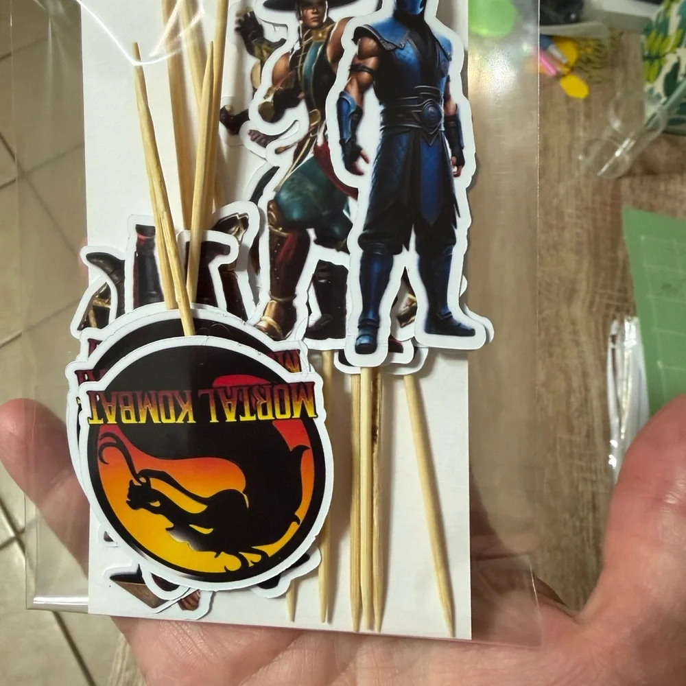 Party Cupcake Toppers mortal kombat